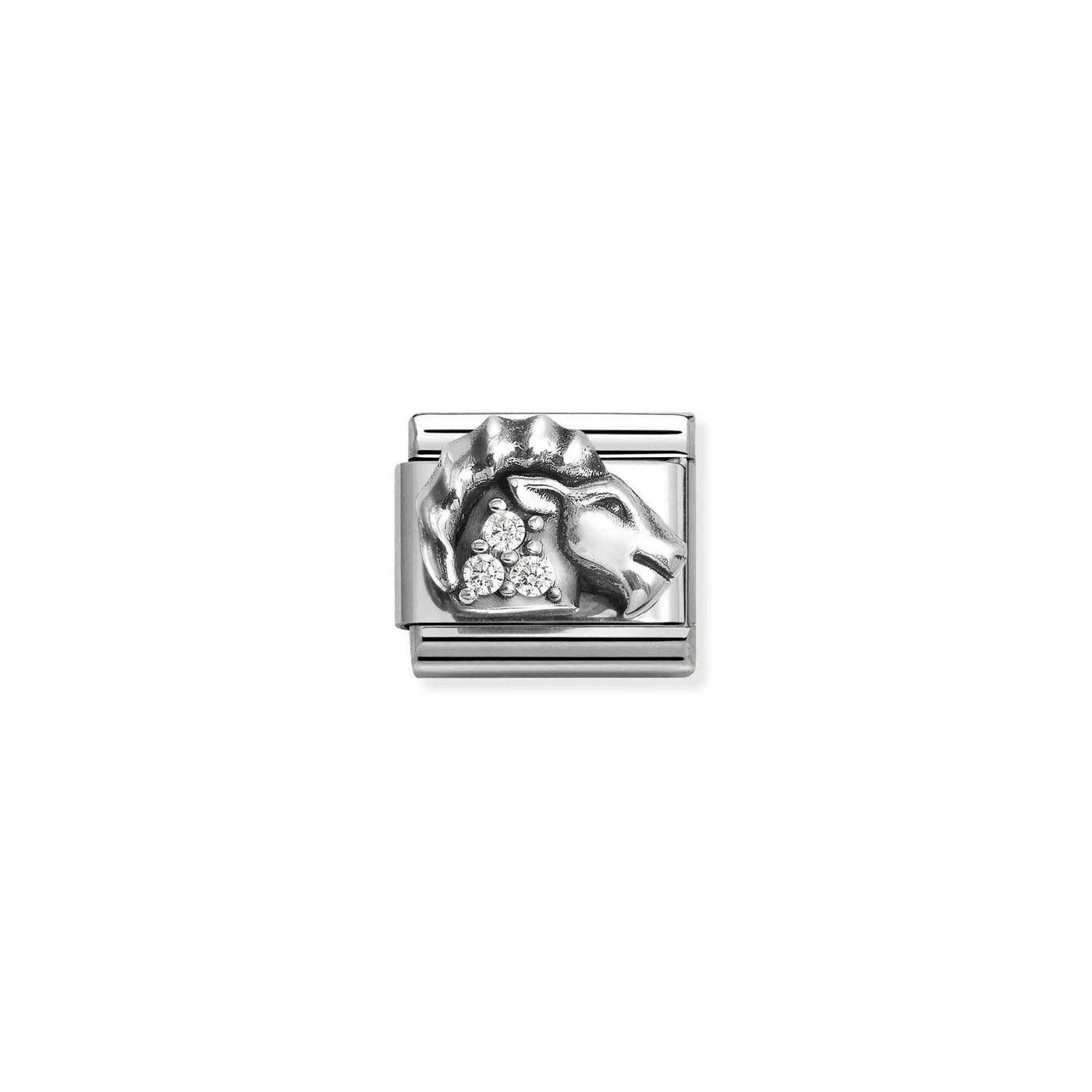 Nomination Steel Sterling Silver Cubic Zirconia Capricorn Charm