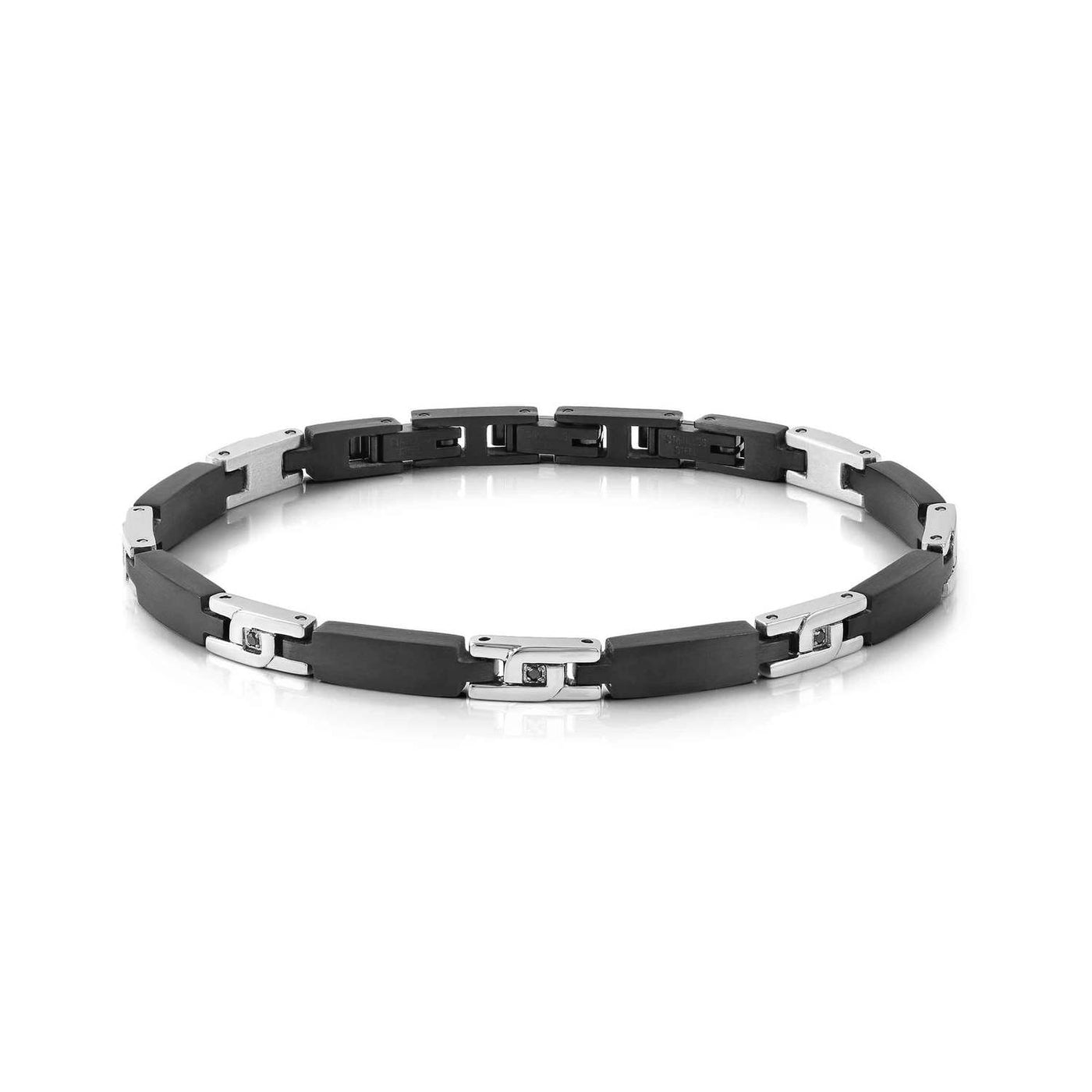 Nomination Stainless Steel Black PVD Diamond Bracelet