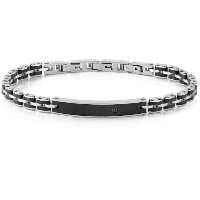 Nomination Strong Steel Black PVD Black Diamond Bracelet