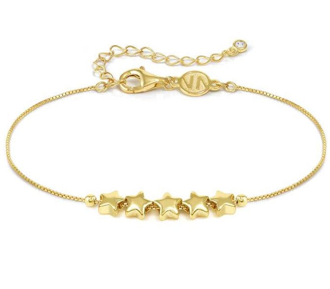 Nomination Gold Vermeil Cubic Zirconia 5 Star Bracelet