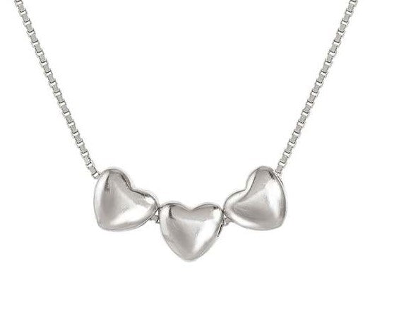 Nomination Sterling Silver Cubic Zirconia 3 Heart Necklace