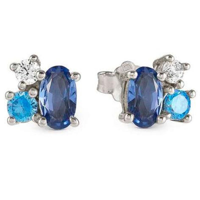 Nomination Silver Blue Cubic Zirconia Stud Earrings