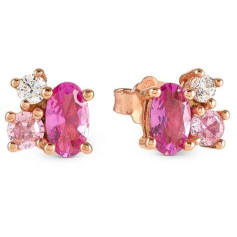 Nomination Rose Gold and Pink Cubic Zirconia Stud Earrings