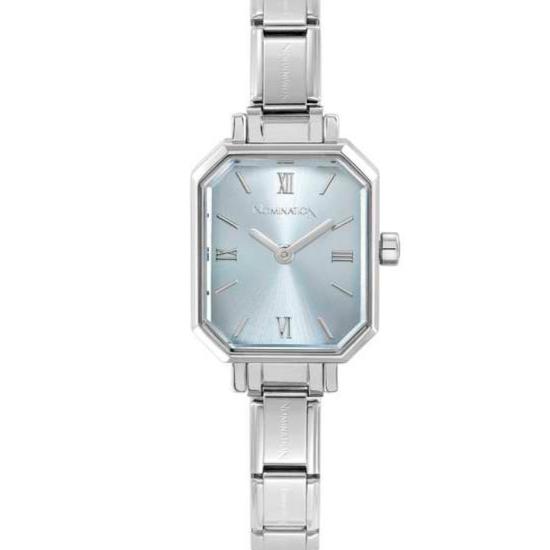 Nomination Paris Steel Sunray Sky Blue Rectangular Watch