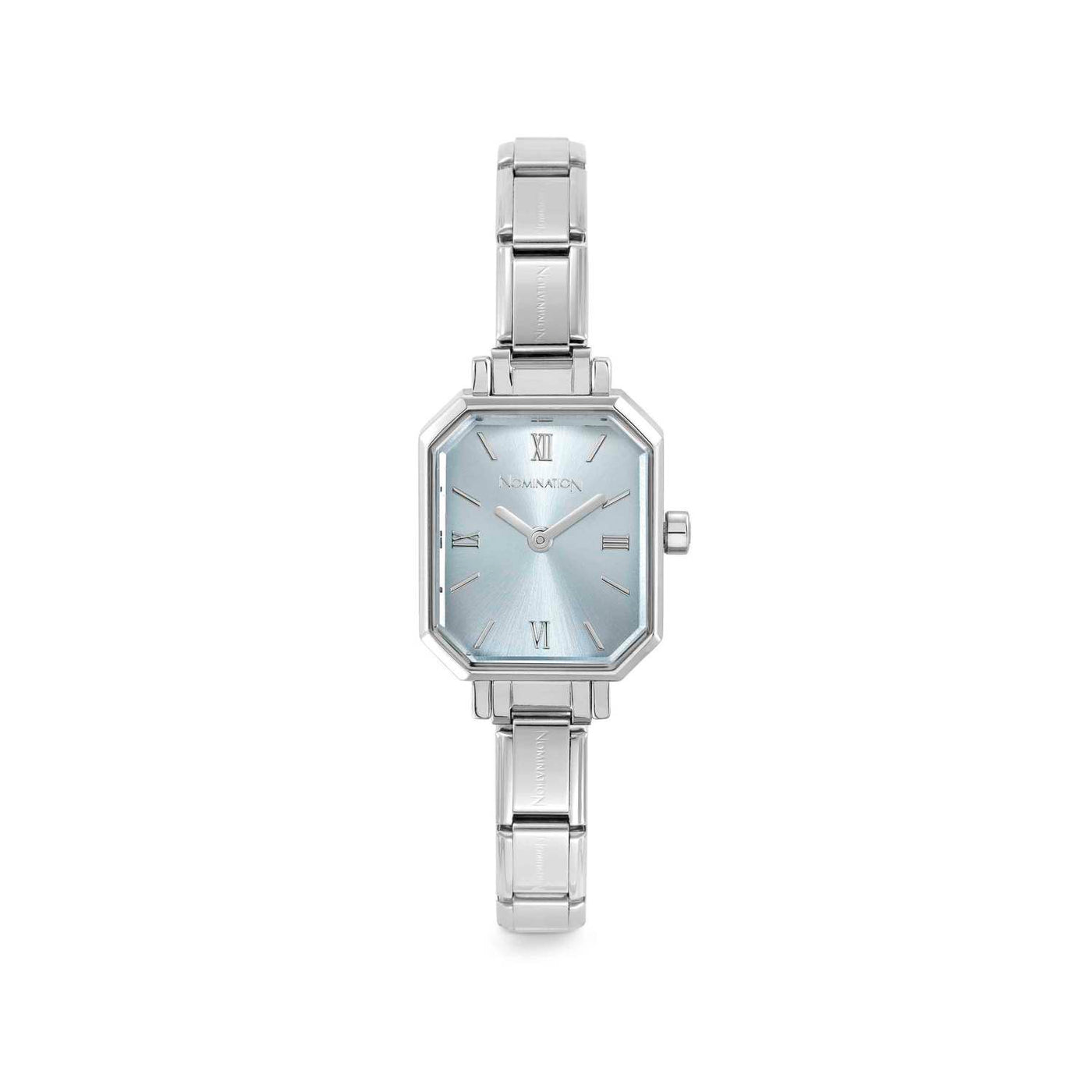 Nomination Paris Steel Sunray Sky Blue Rectangular Watch