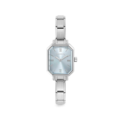 Nomination Paris Steel Sunray Sky Blue Rectangular Watch