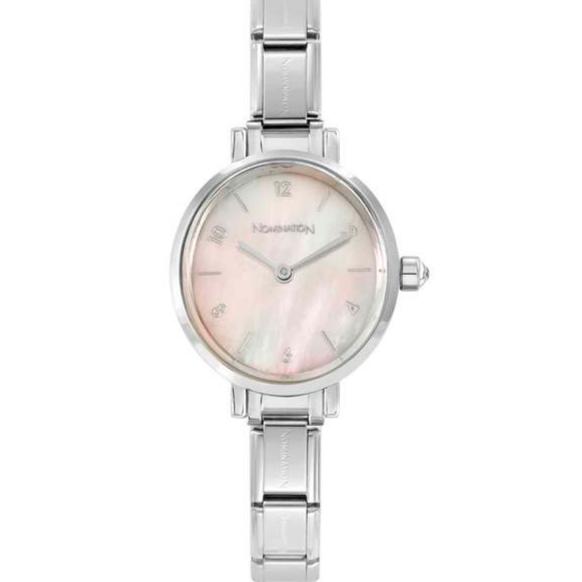 Nomination Paris Oval Cubic Zirconia Pink Mother of Pearl Watch