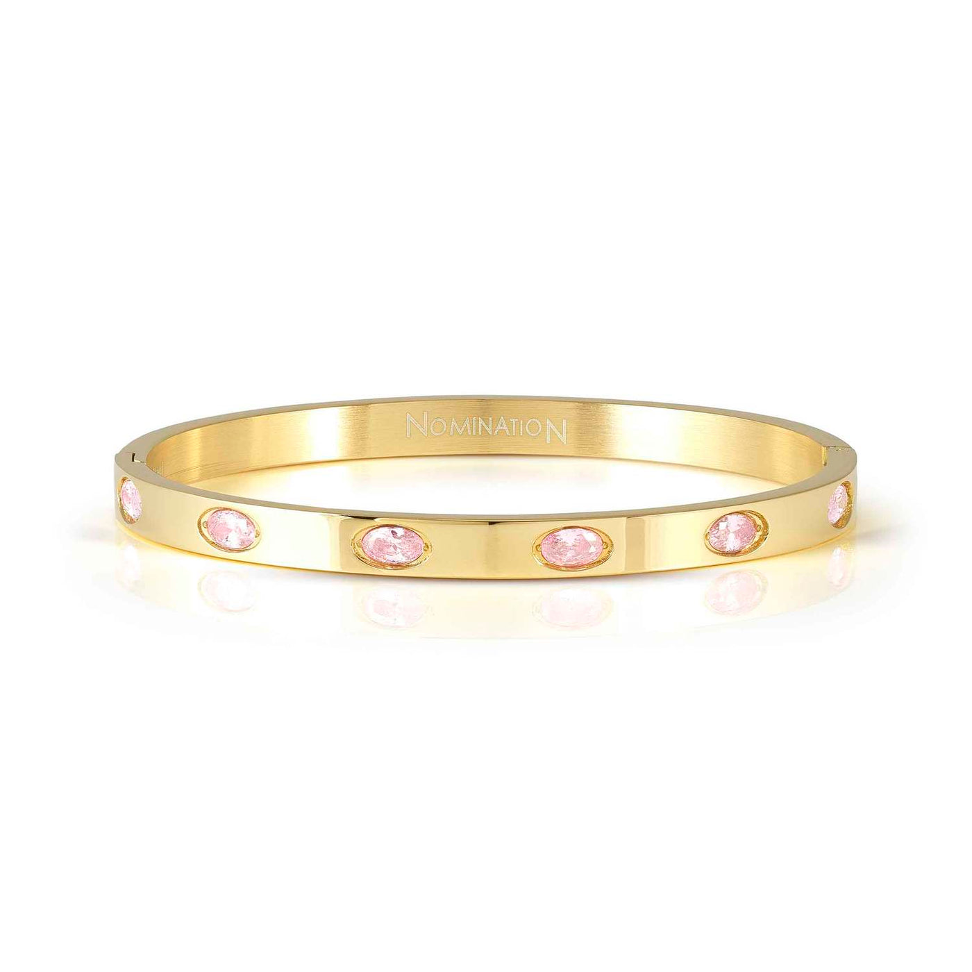 Nomination Gold Pink Cubic Zirconia Bangle