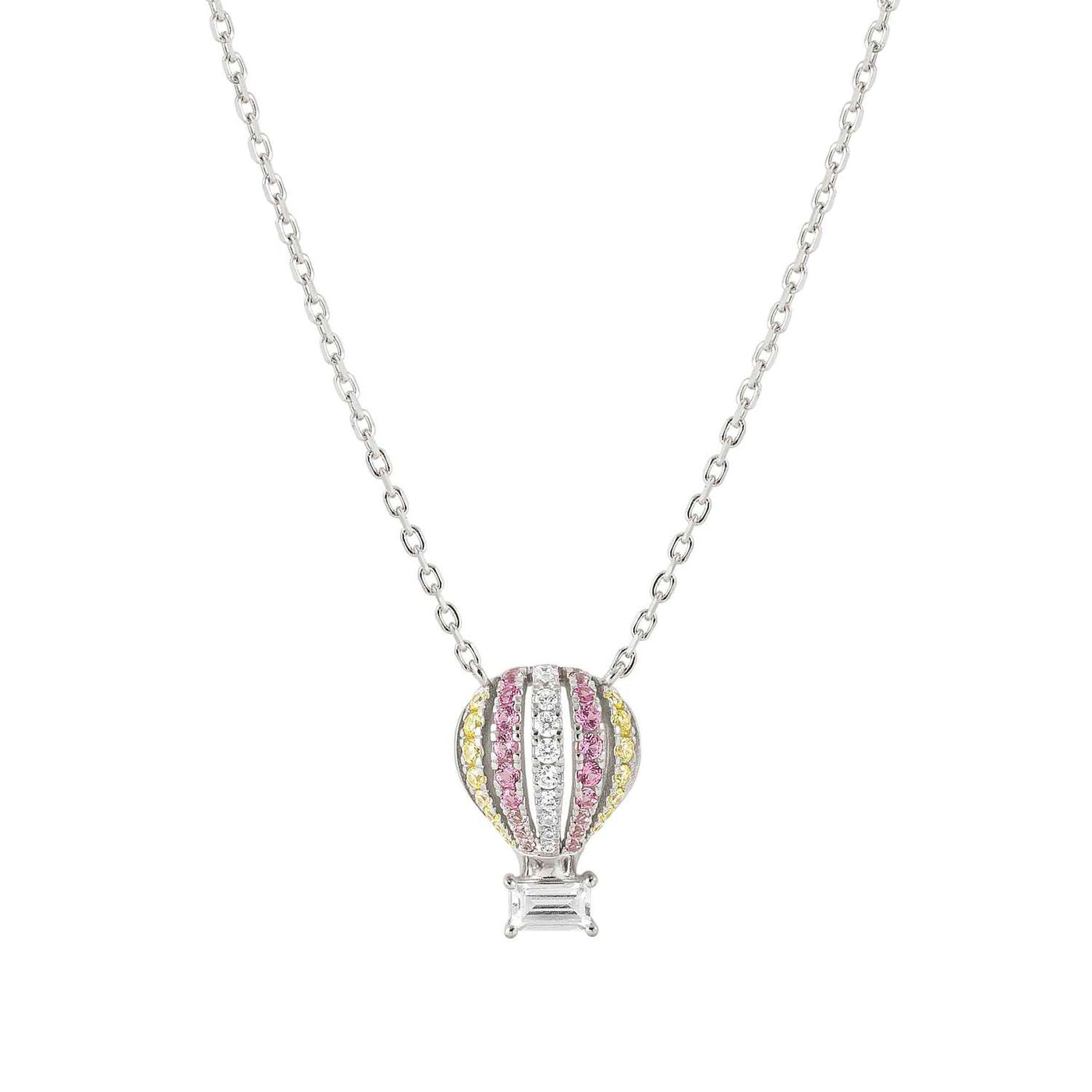 Nomination Silver Cubic Zirconia Hot Air Balloon Necklace