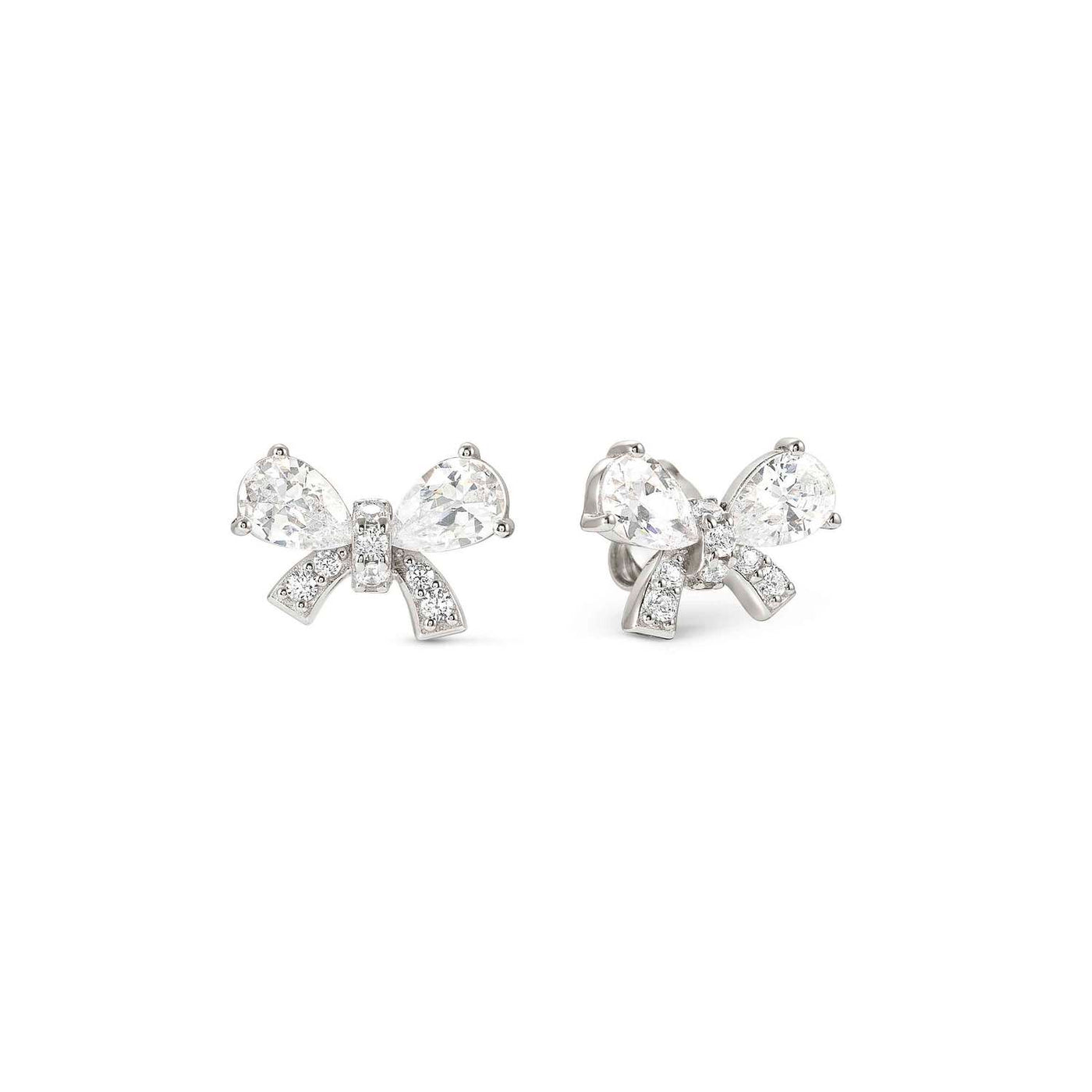 Nomination Silver White Cubic Zirconia Bow Stud Earrings