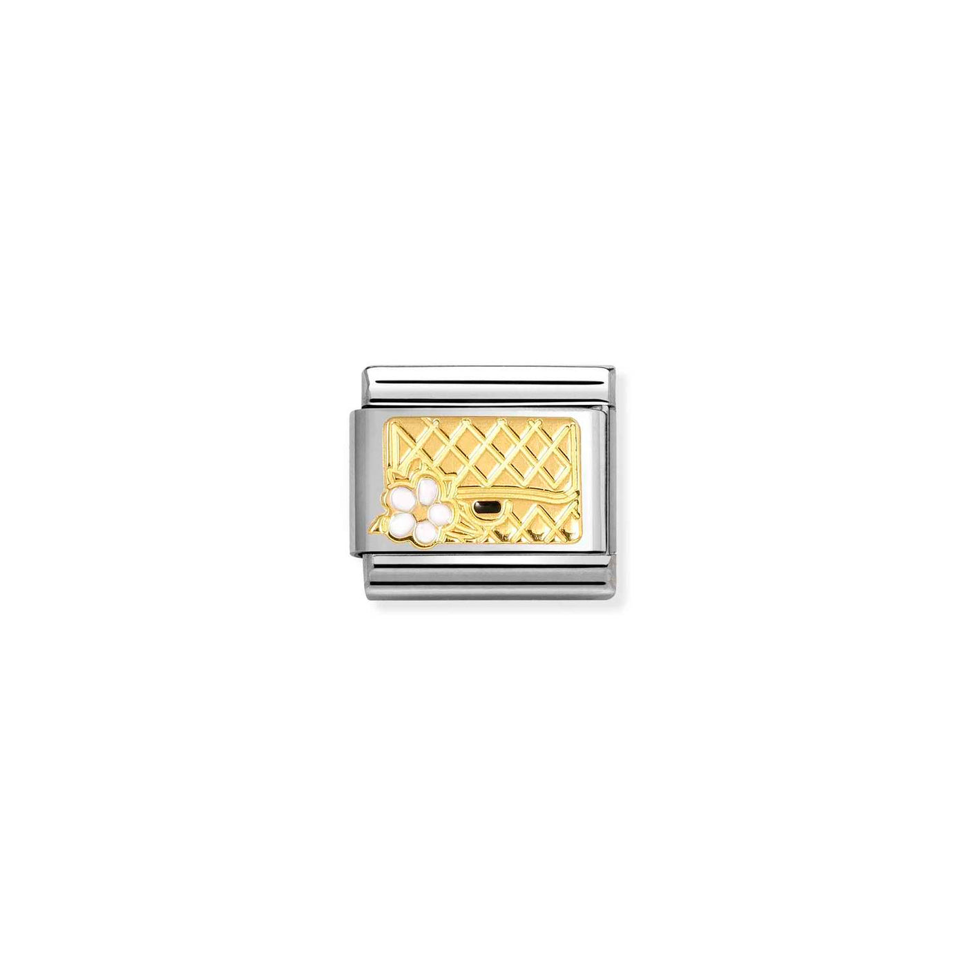 Nomination Class Gold Bag with Flower Charm