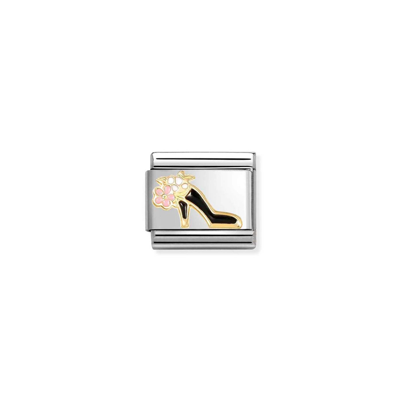 Nomination Classic Stee/ Gold High Heel & Flower Charm