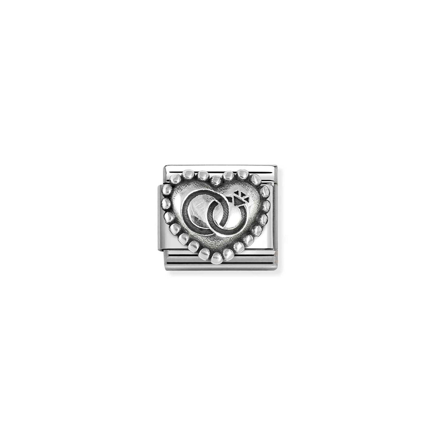 Nomination Classic Silver Wedding Rings in Heart Charm