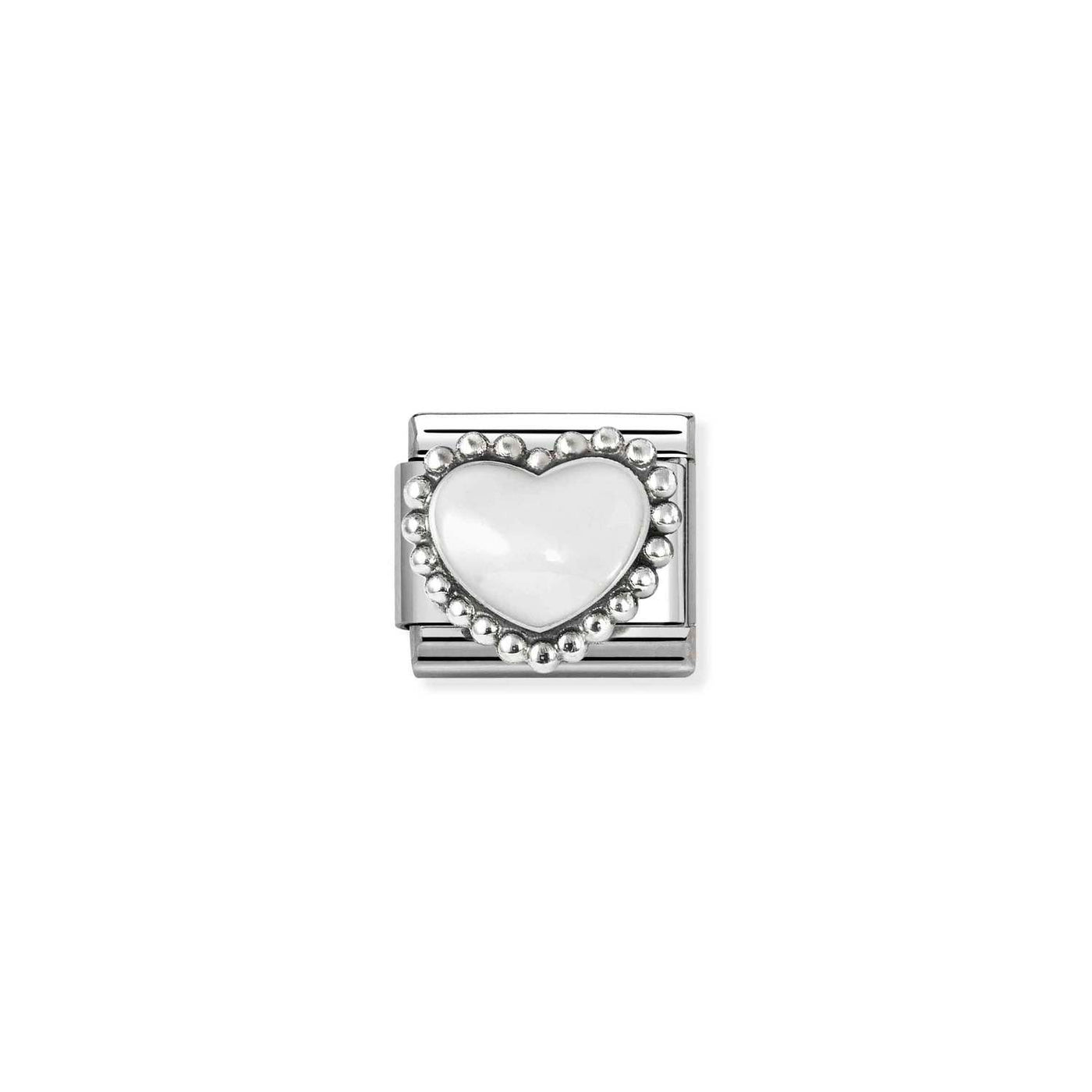 Nomination Classic White Raised Heart Charm