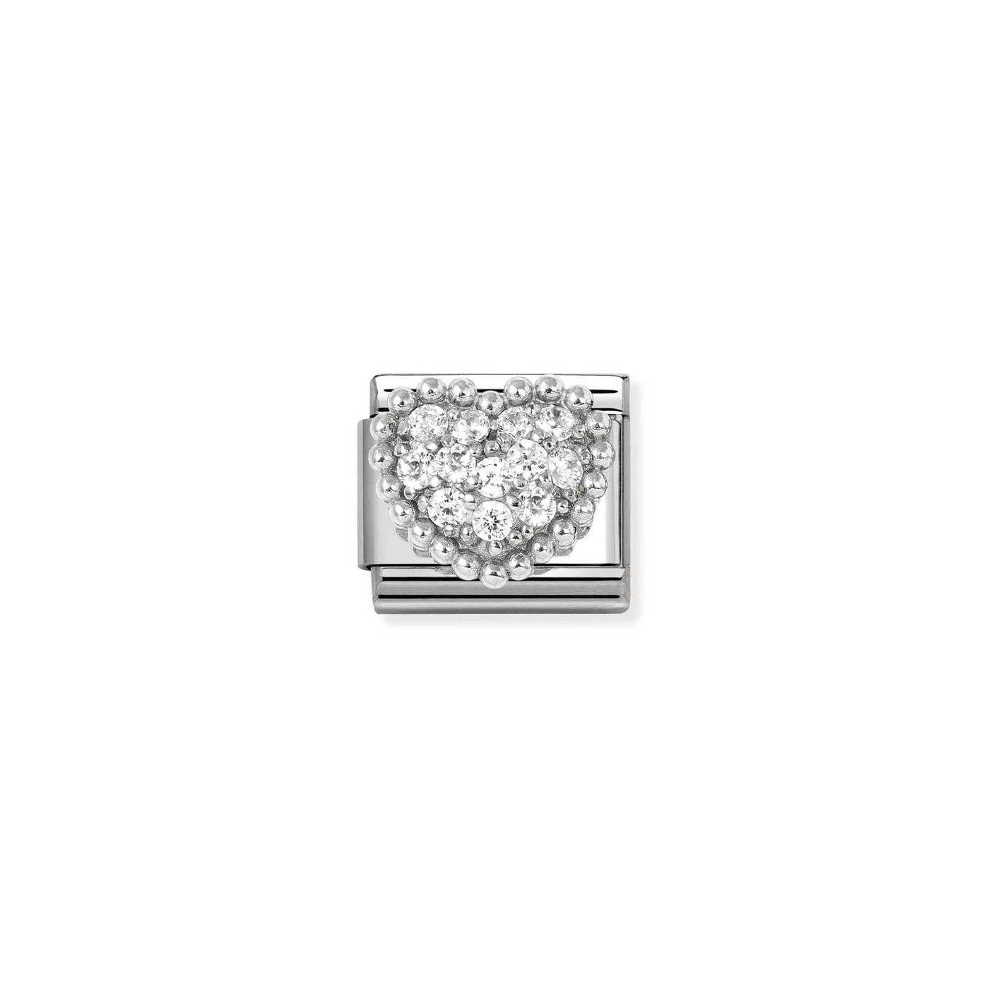 Nomination Classic Sterling Silver Cubic Zirconia Heart Charm