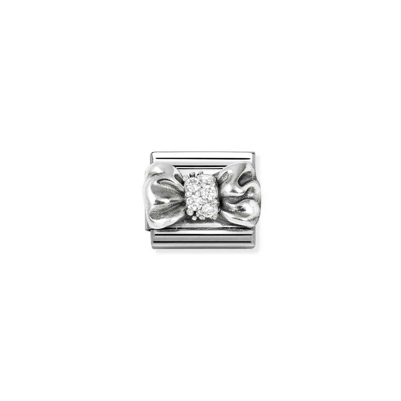 Nomination Classic Sterling Silver Cubic Zirconia Bow Charm