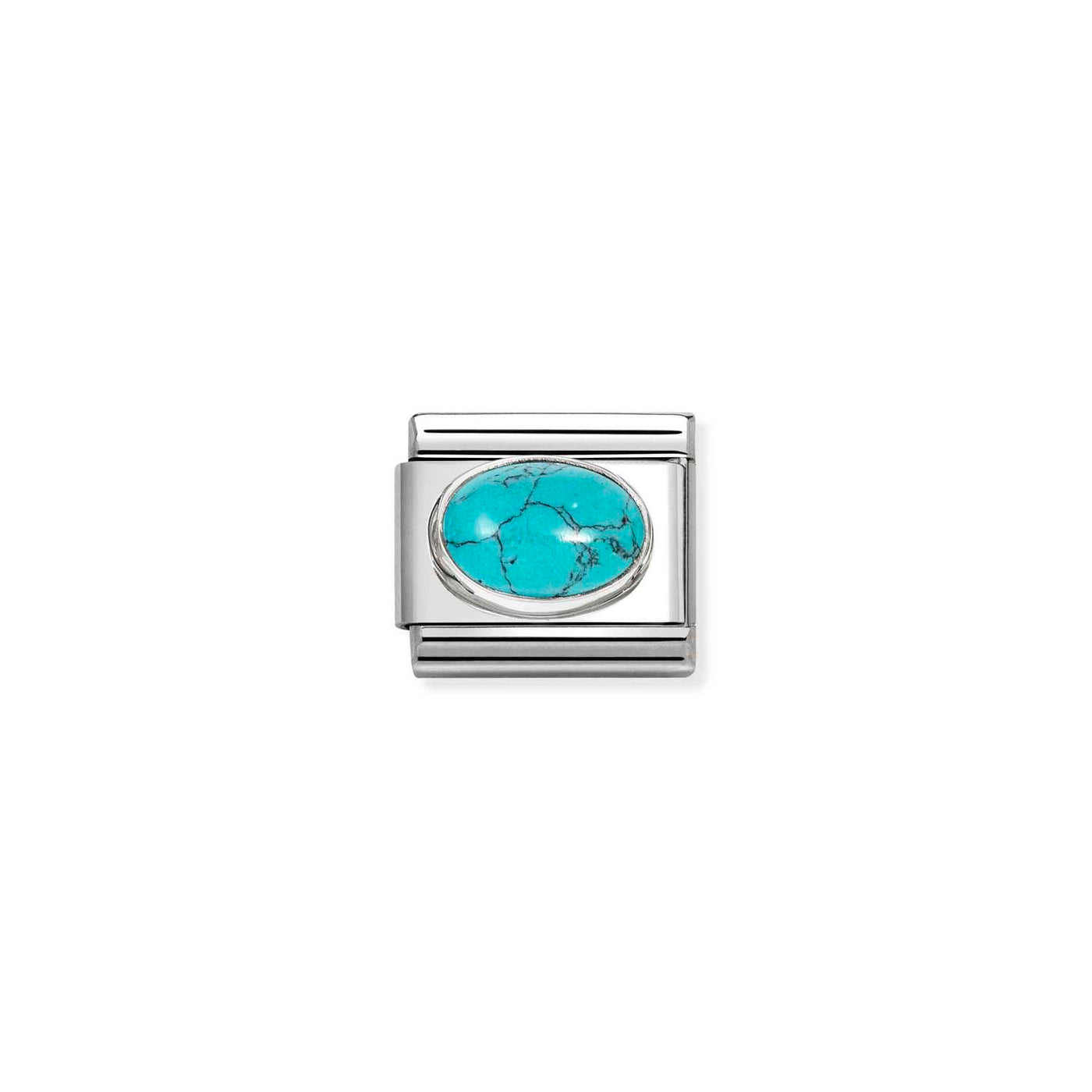 Nomination Class Steel & Silver Turquoise Charm