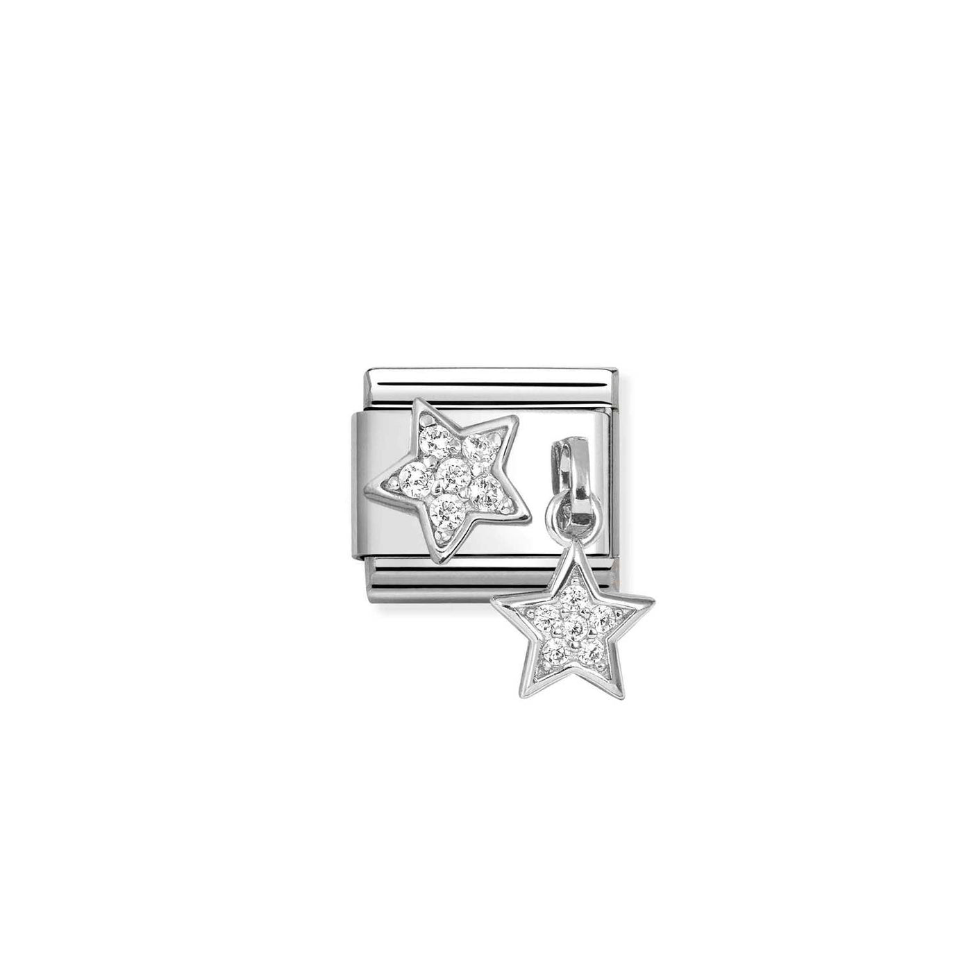 Nomination Classic Silver Cubic Zirconia Stars Pendant Charm