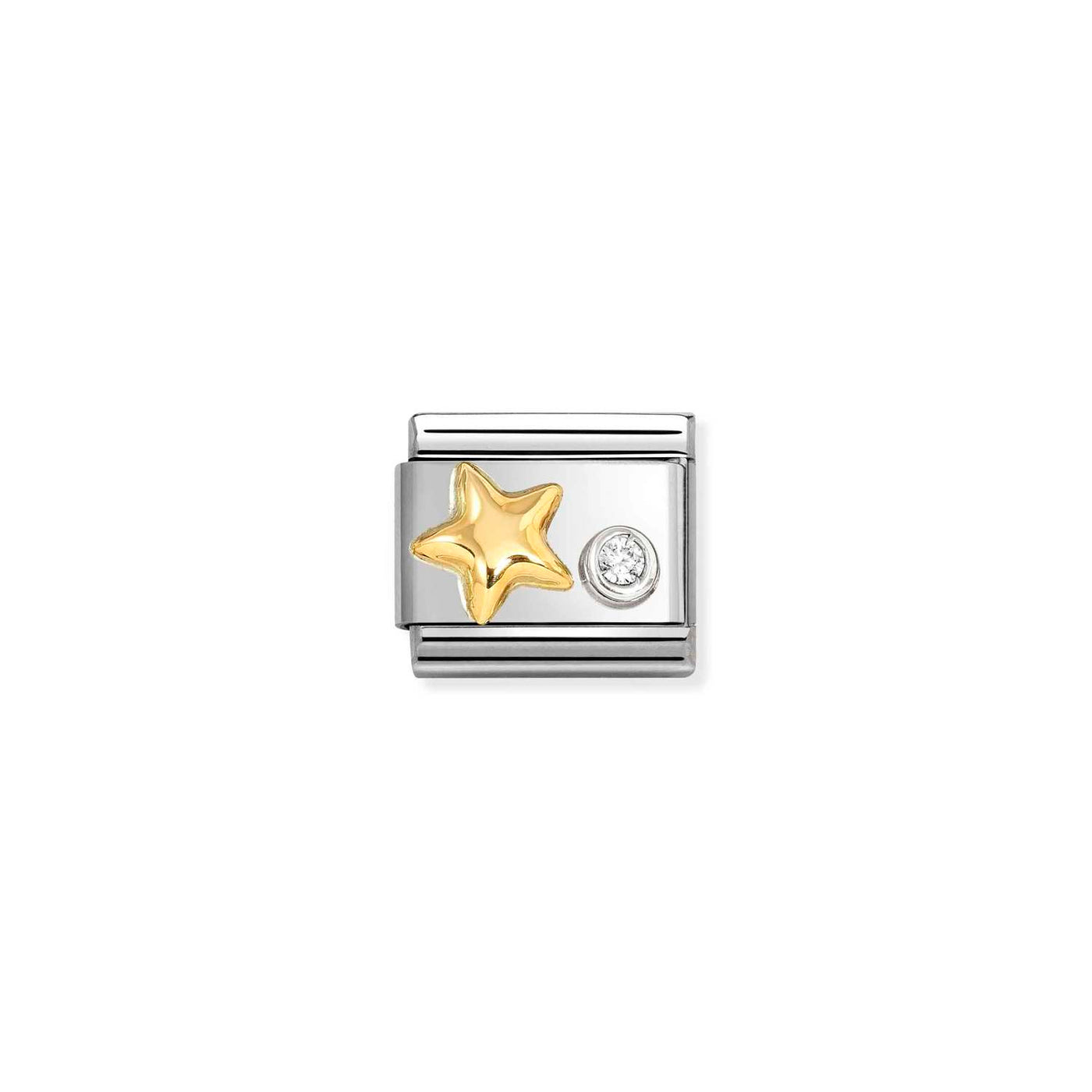 Nomination Classic Steel Gold Star & Cubic Zirconia Charm