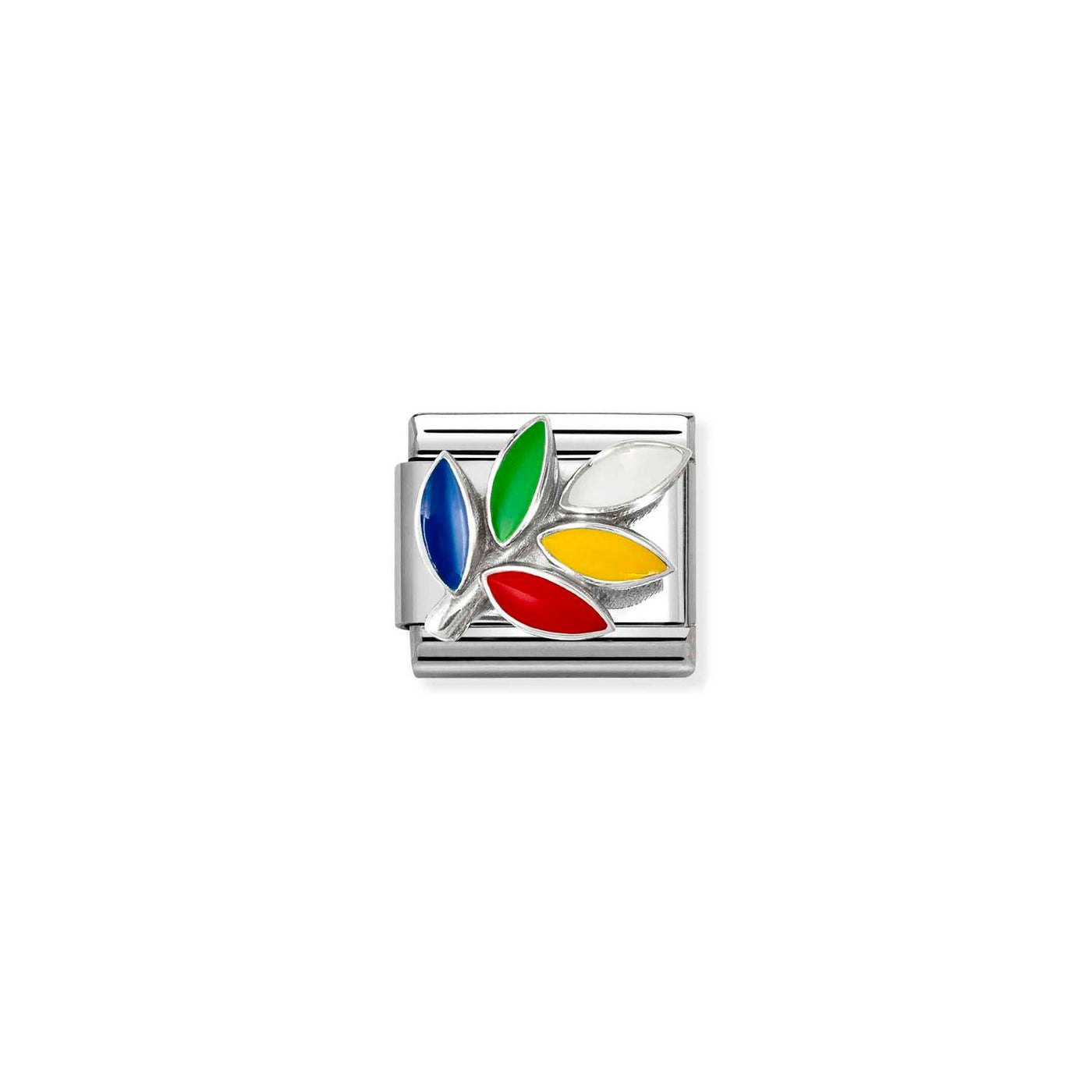 Nomination Classic Sterling Silver Rainbow Olive Branch Charm