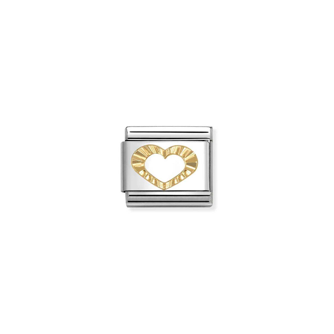 Nomination Classic 18ct Gold Diamond Heart Profile Charm