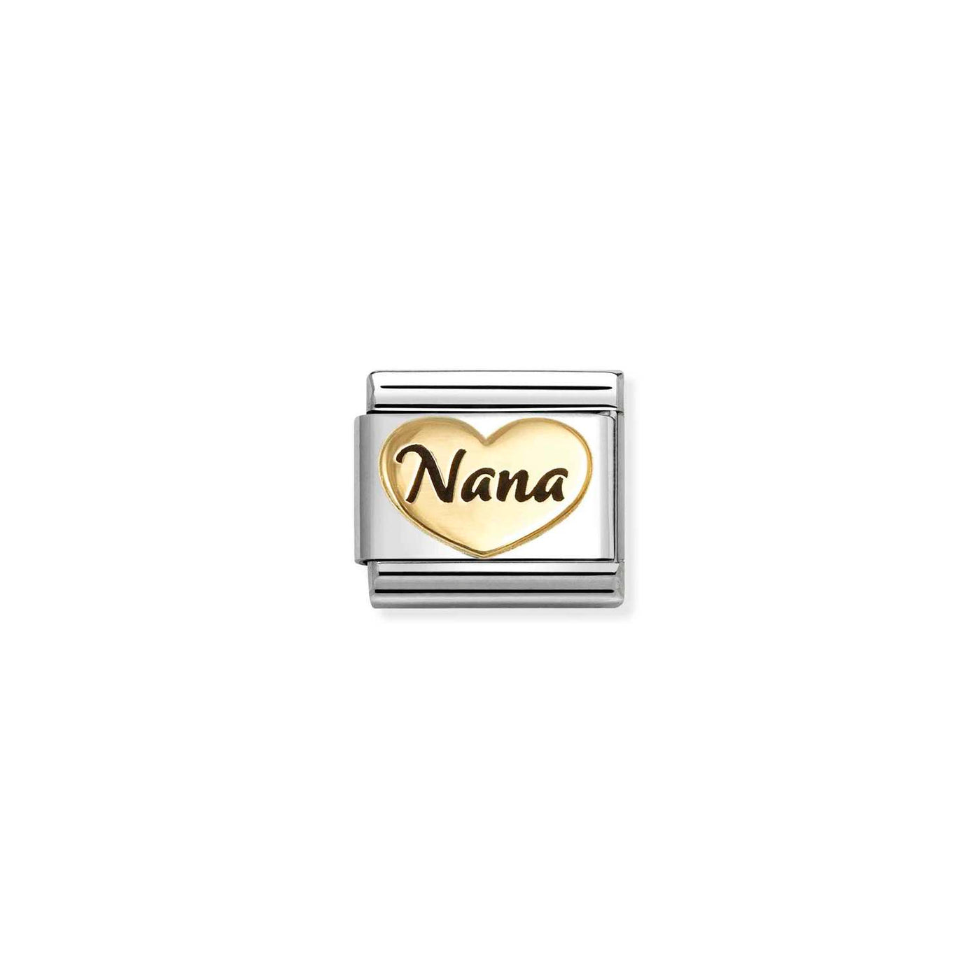 Nomination Classic Steel 18ct Gold Nana Heart Charm