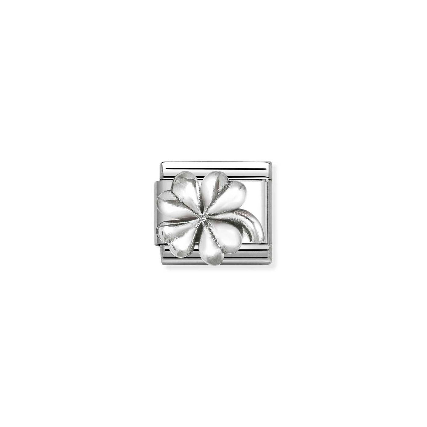 Nomination Classic Steel and Silver Four Leaf Clover Charm