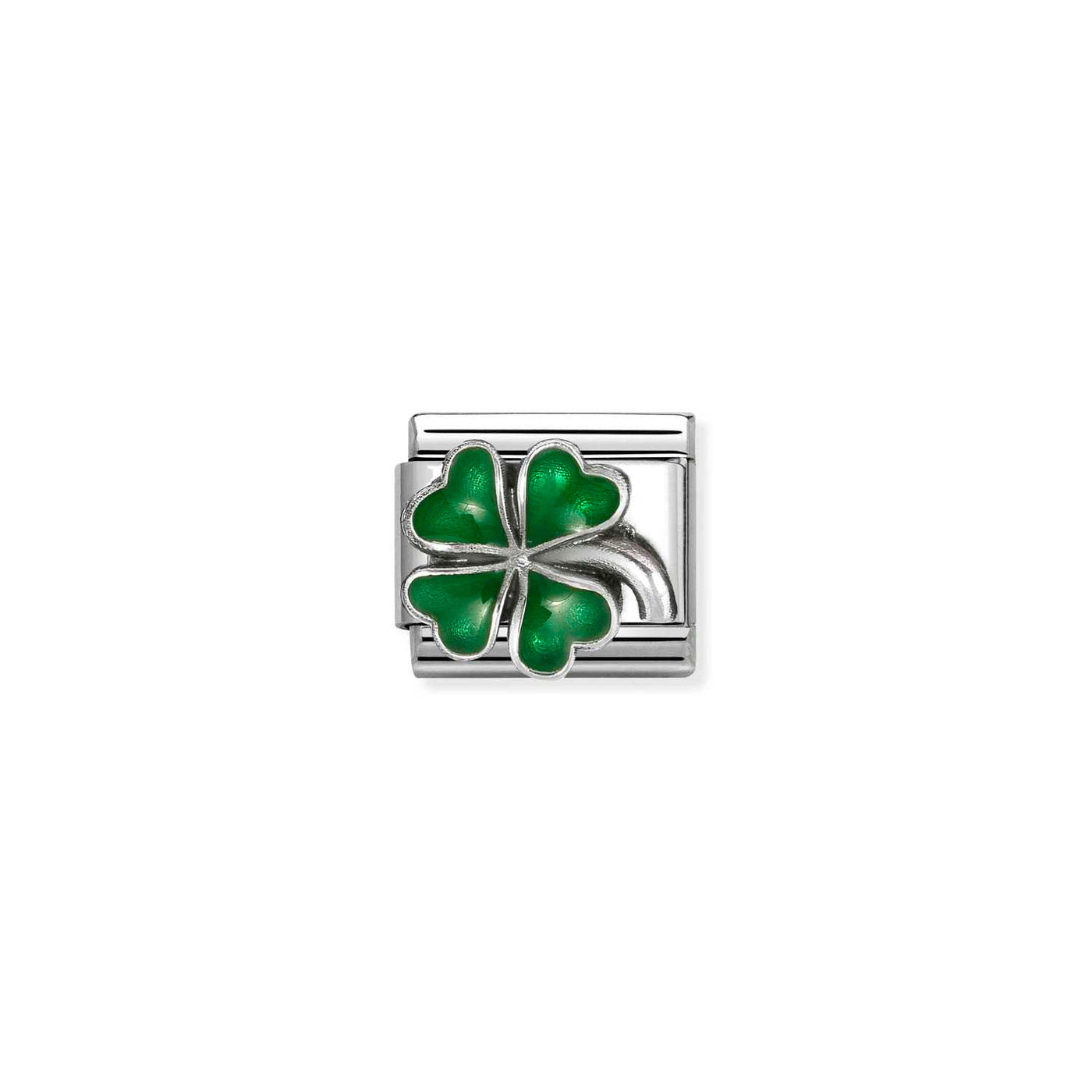 Nomination Classic Stainless Steel Green Four-Leaf Clover Charm