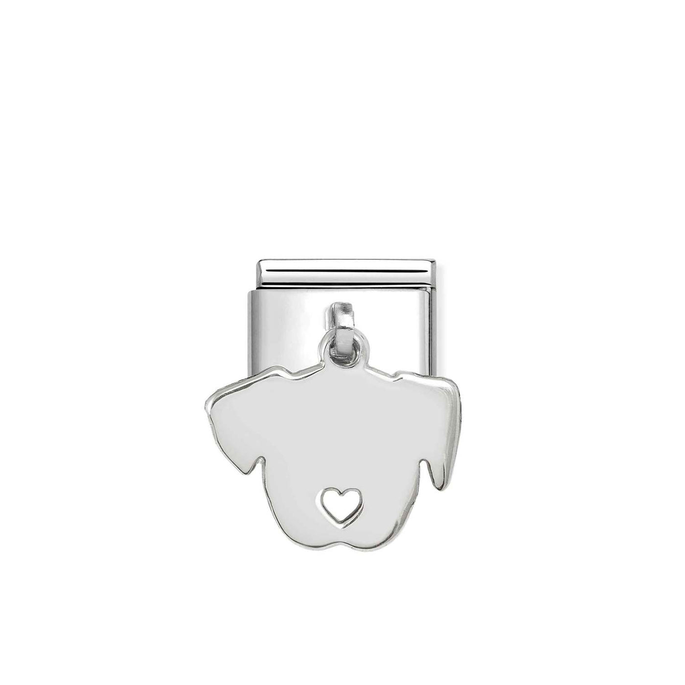 Nomination Classic Steel Sterling Silver Dog Face Pendant Charm