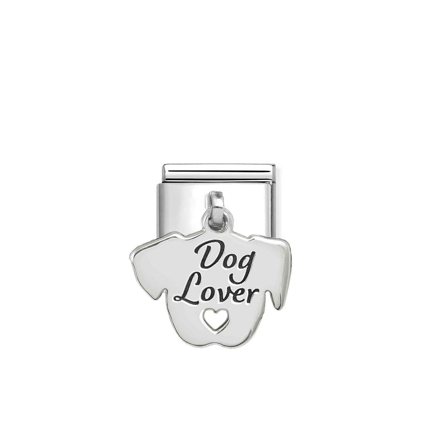 Nomination Classic Steel Sterling Silver Dog Lover Face Charm