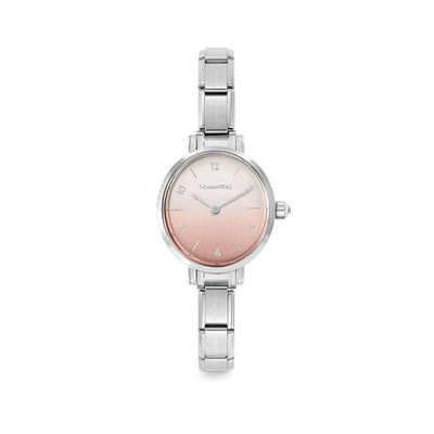 Nomination Paris Silver Pink Gradient Zirconia Oval Watch