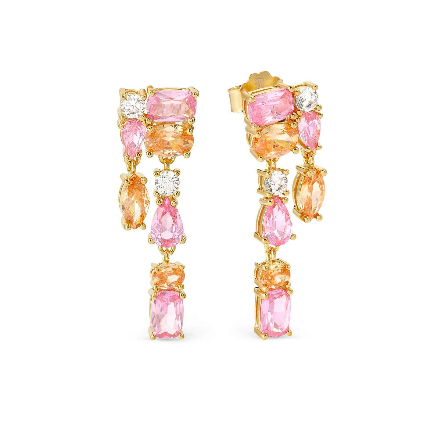 Nomination Colour Wave Aurora Gold Zirconia Drop Earrings