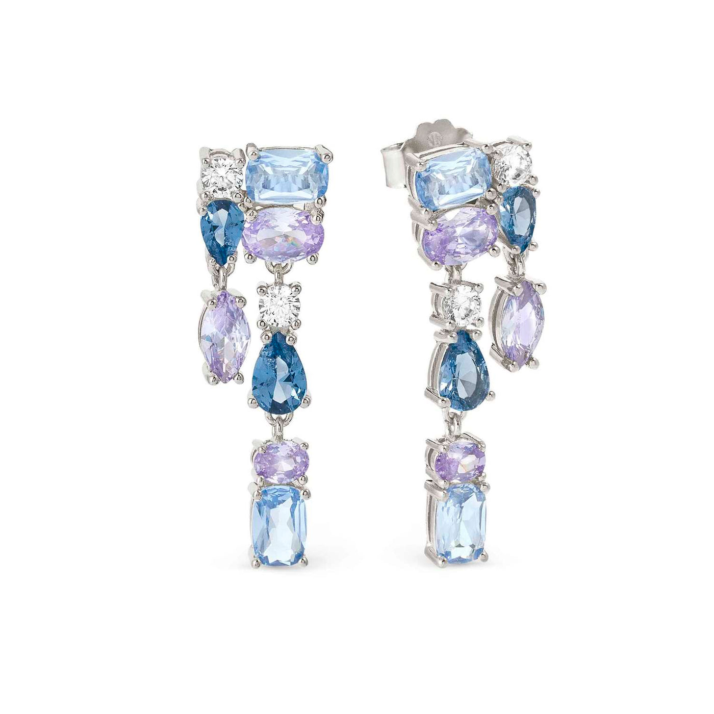 Nomination Colour Wave Aurora Silver Cubic Zirconia Drop Earrings