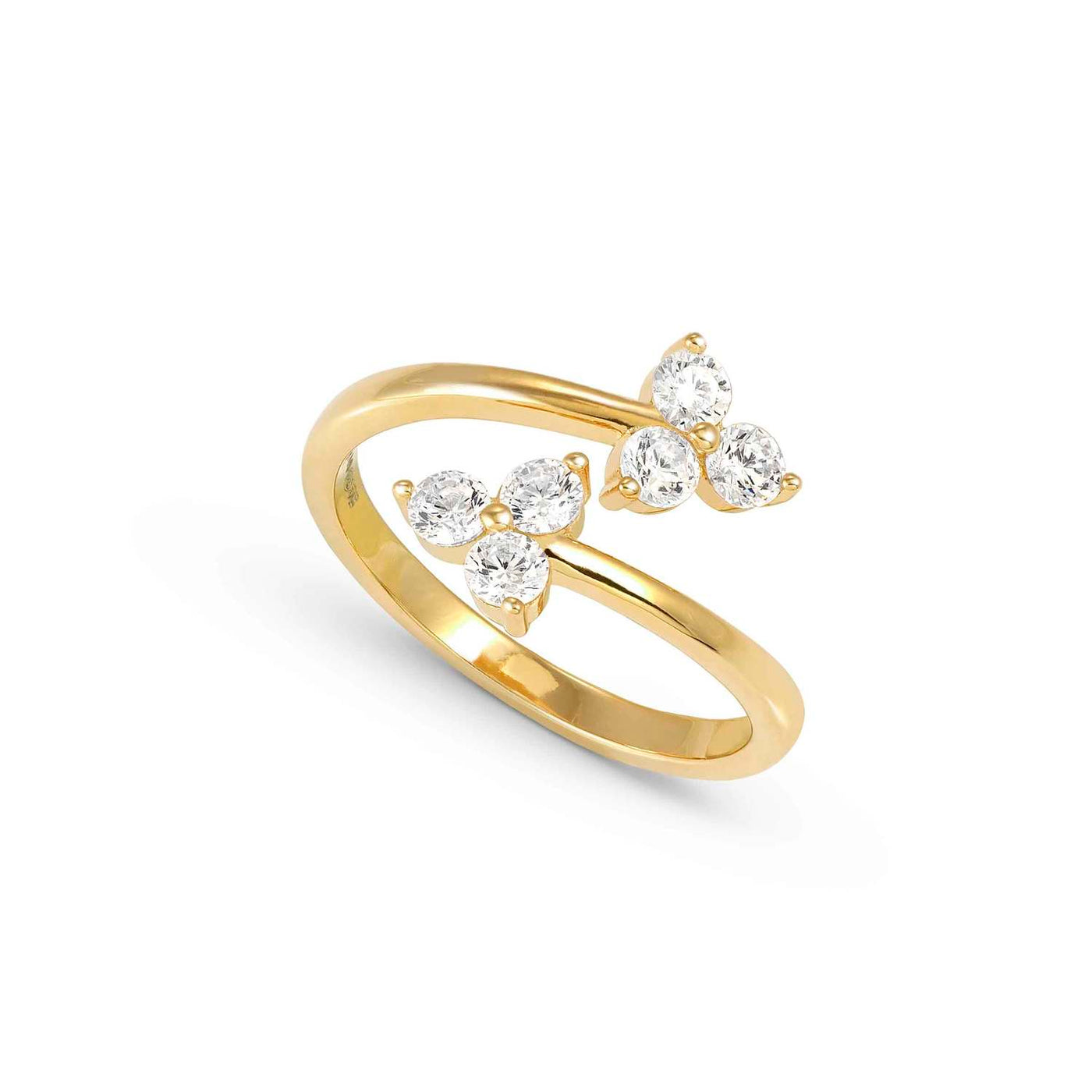 Nomination Life Bouquet Gold Vermeil Cubic Zirconia Ring