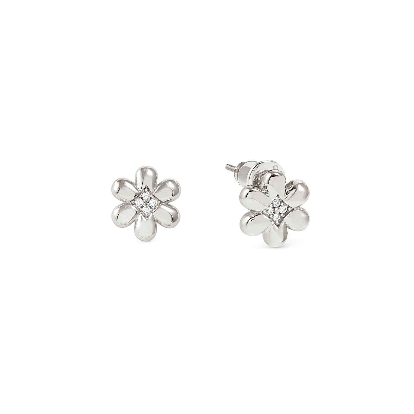 Nomination Petit Sparkle Silver Cubic Zirconia Flower Stud Earrings