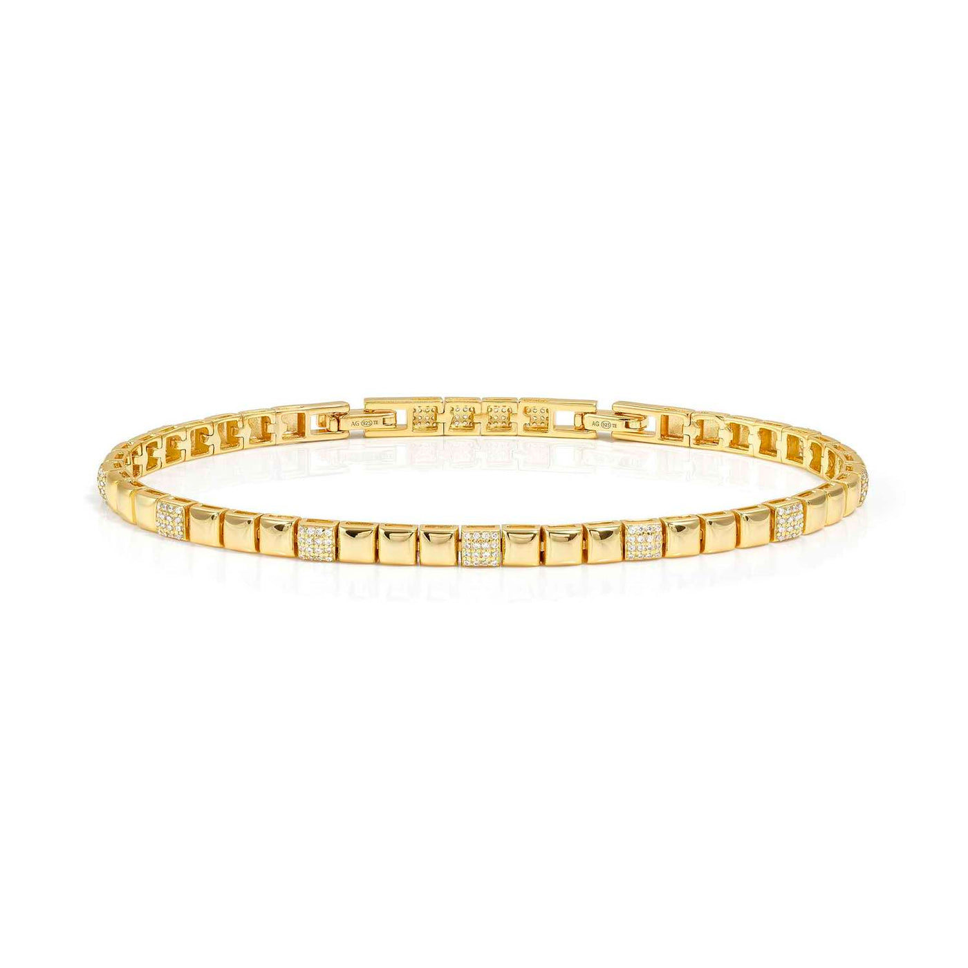 Nomination Enigmatic Shine Gold Vermeil Cubic Zirconia Pavé Bracelet
