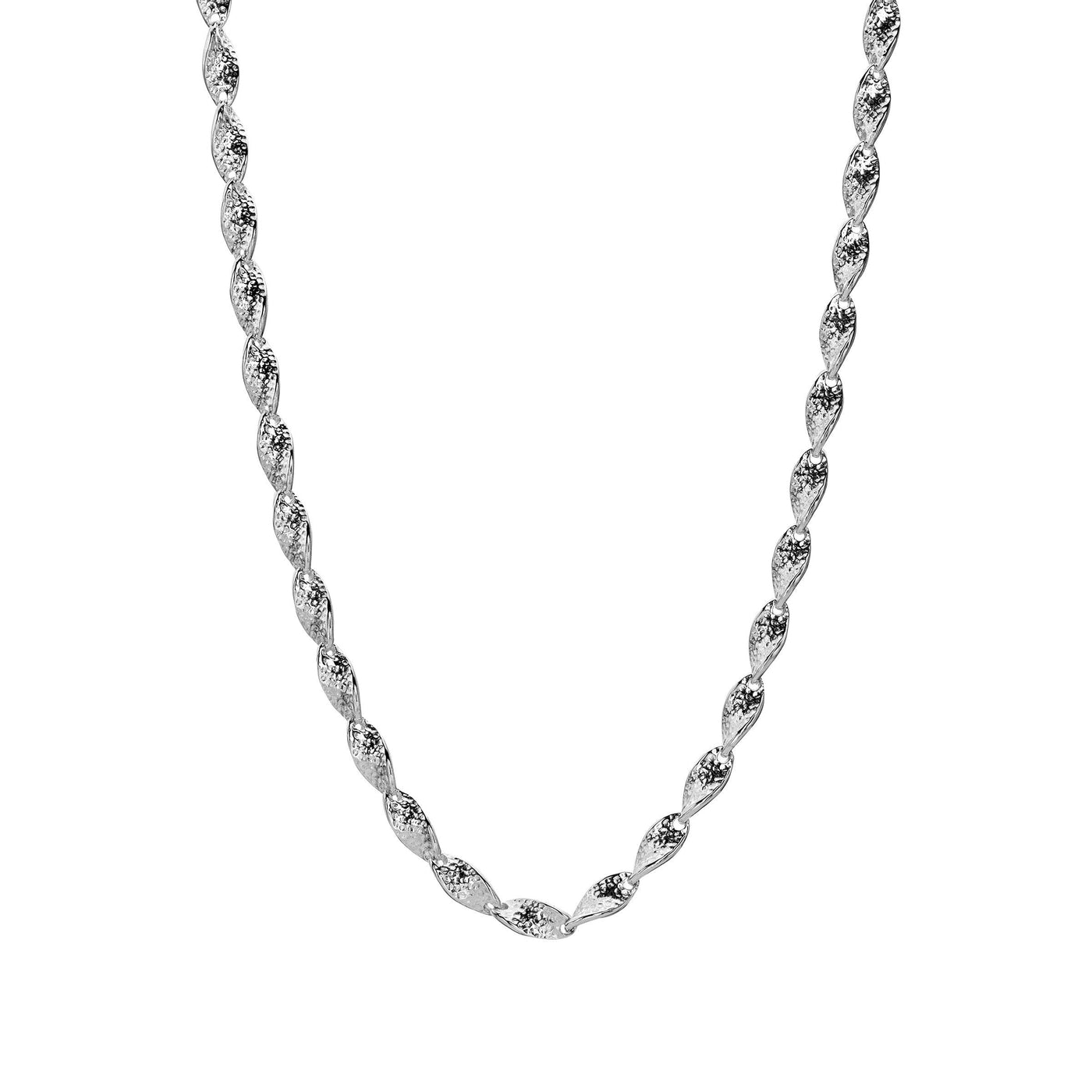 Sea Gems Sterling Silver Origins Hammered Twists Necklace - Rococo Jewellery