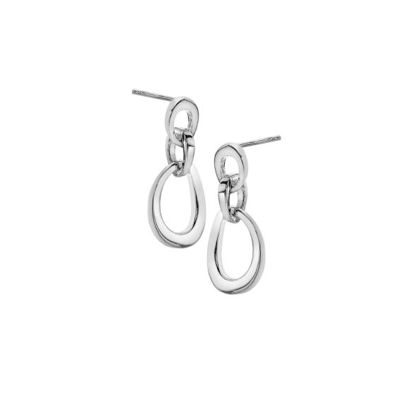 Sea Gems Origins Silver Organic Oval Earrings - Rococo Jewellery