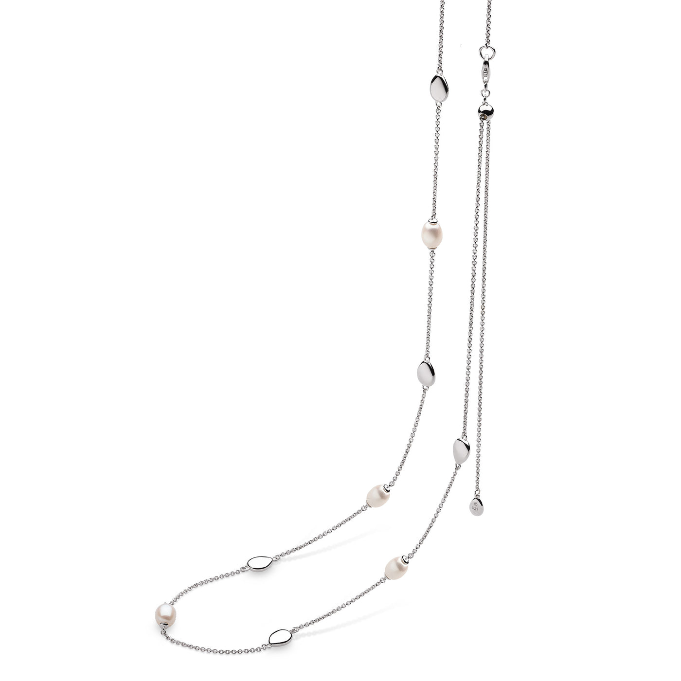 Kit Heath Coast Pebble Pearl Station Toggle Necklace