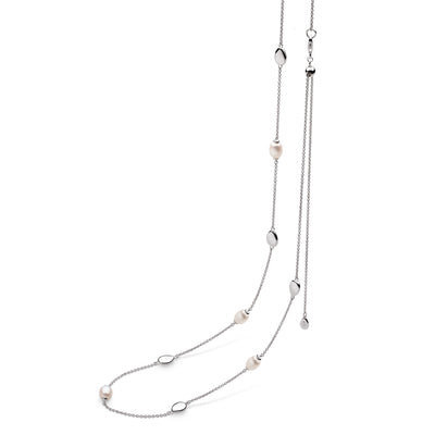Kit Heath Coast Pebble Pearl Station Toggle Necklace