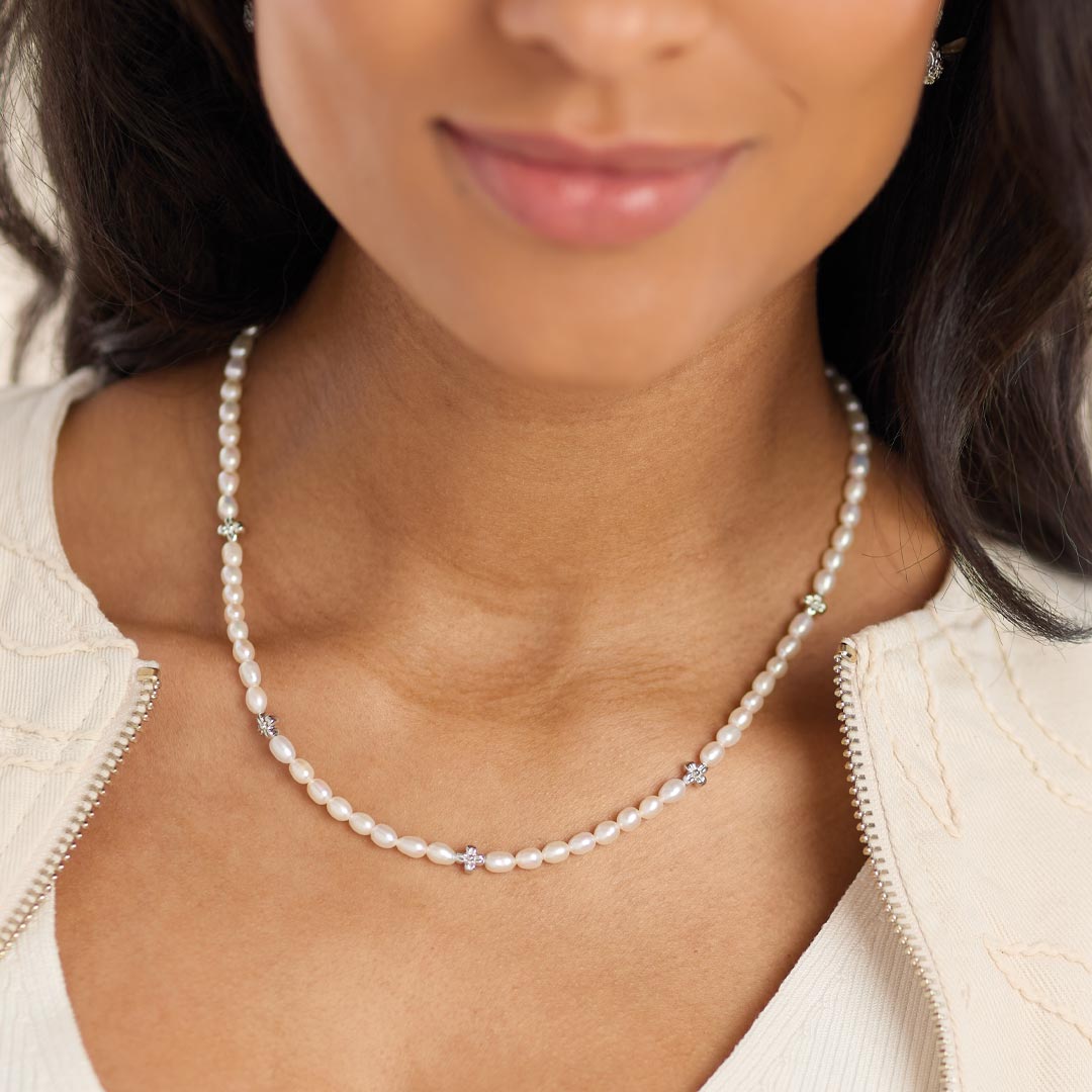 Kit Heath Blosson Flyte Honey Flower Rice Pearl Necklace – Rococo Jewellery
