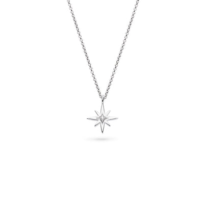 Kit Heath Sterling Silver Cubic Zirconia Star Mini Necklace