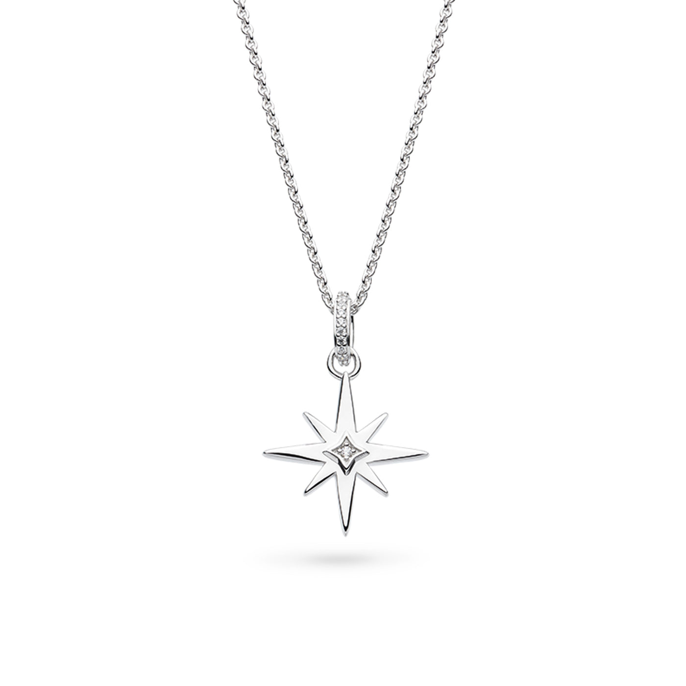 Kit Heath Sterling Silver Cubic Zirconia Star Pavé Necklace