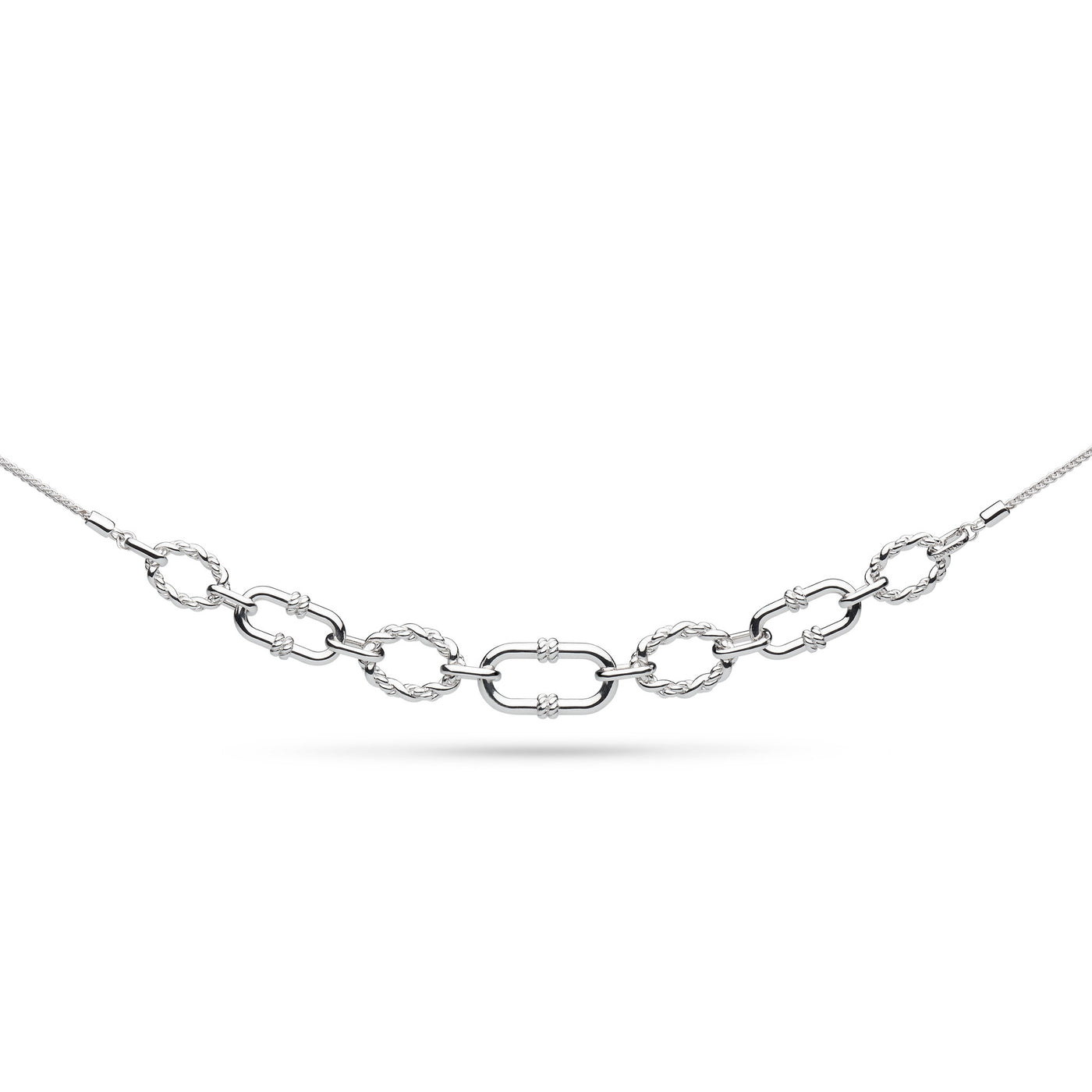 Kit Heath Sterling Silver Rope Link Duo Graduated Necklet