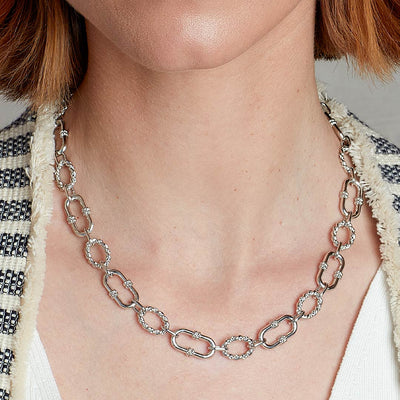 Kit Heath Sterling Silver Rope Link Chain Necklace