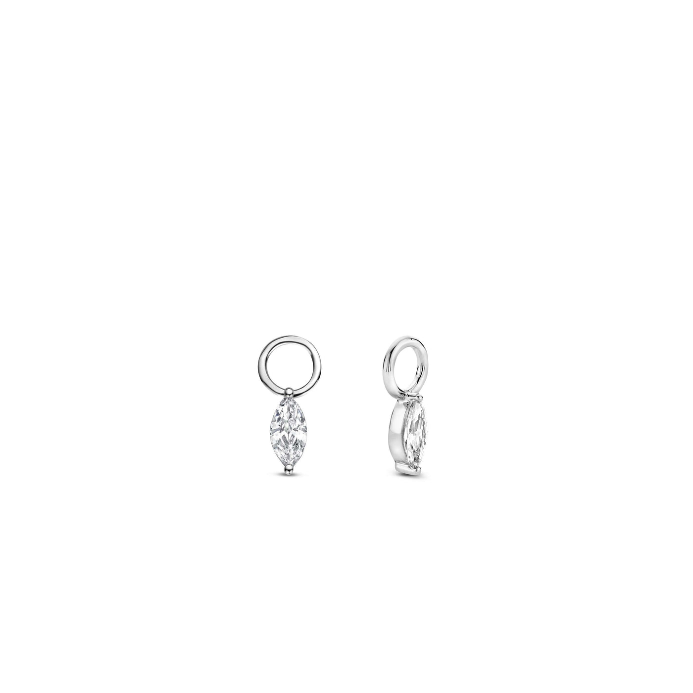 Ti Sento Sterling Silver and Cubic Zirconia Ear Charms - Rococo Jewellery