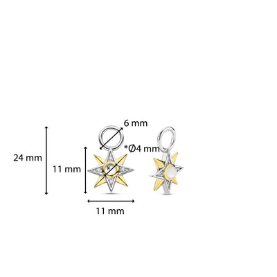 Ti Sento Gold Vermeil and Silver Star Ear Charms - Rococo Jewellery