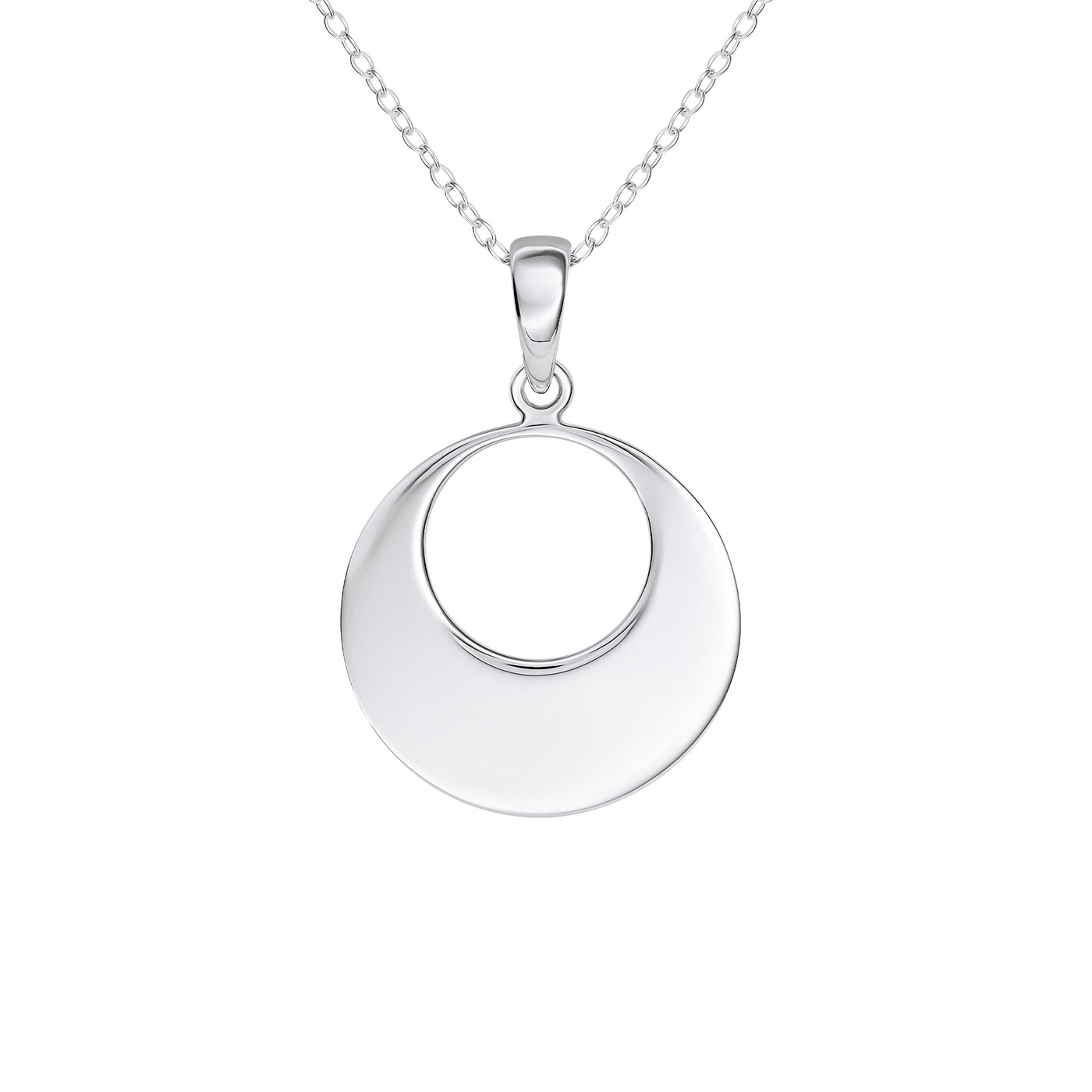 Sterling Silver Open Disc Pendant