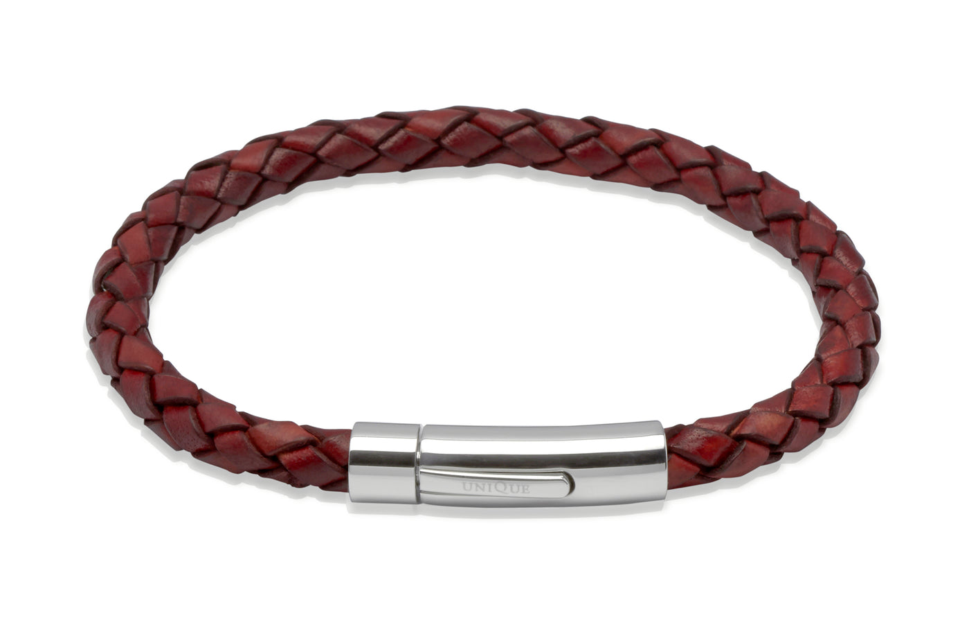 Unique & Co Dark Red Leather Bracelet