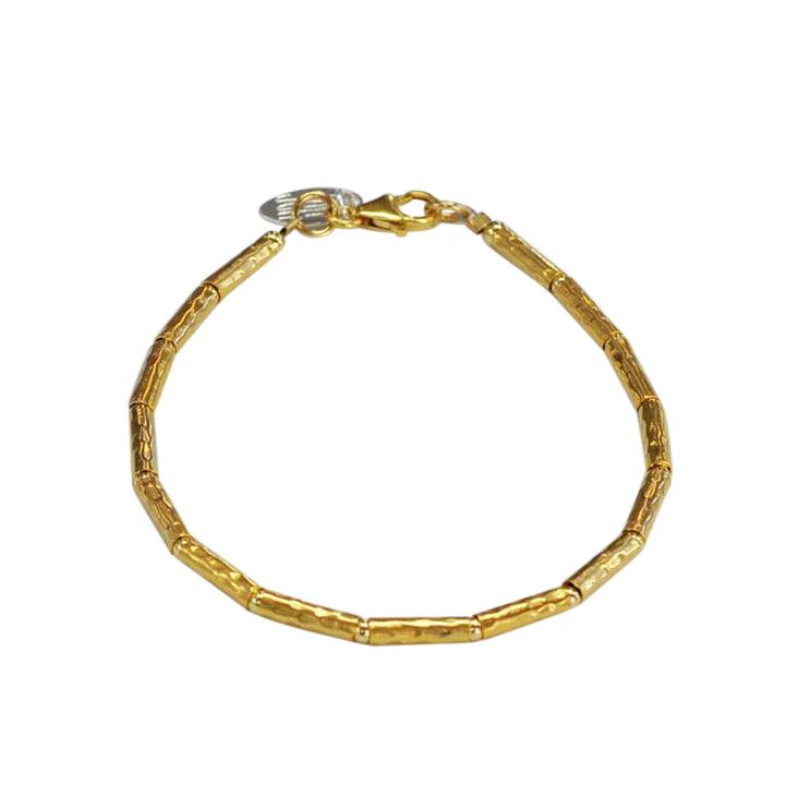 Gold Tube Bracelet - Rococo Jewellery
